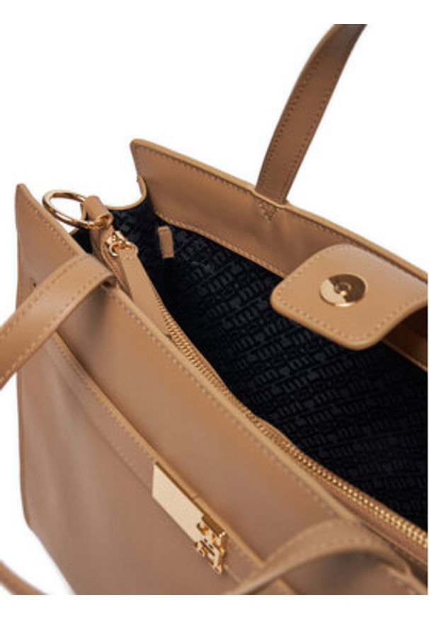 TOMMY HILFIGER - Tommy Hilfiger Torebka Th Heritage Workbag AW0AW16910 Brązowy. Kolor: brązowy. Materiał: skórzane