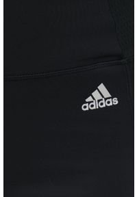 Adidas - adidas legginsy treningowe x Zoe Saldana HB1488 damskie kolor czarny gładkie. Kolor: czarny. Materiał: skóra, dzianina, materiał. Wzór: gładki. Sport: fitness #4