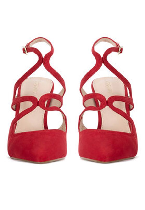 DeeZee Szpilki WYL3616-5 Czerwony. Kolor: czerwony. Materiał: materiał. Obcas: na szpilce