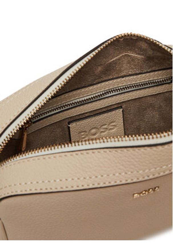 BOSS Torebka 50547733 Beżowy. Kolor: beżowy. Materiał: skórzane