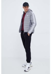 adidas Originals kurtka męska kolor szary przejściowa. Typ kołnierza: kaptur. Kolor: szary. Materiał: materiał. Długość rękawa: raglanowy rękaw #3