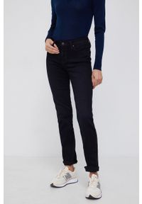 Lee jeansy Marion Straight Clean Zuri damskie medium waist. Kolor: czarny #1