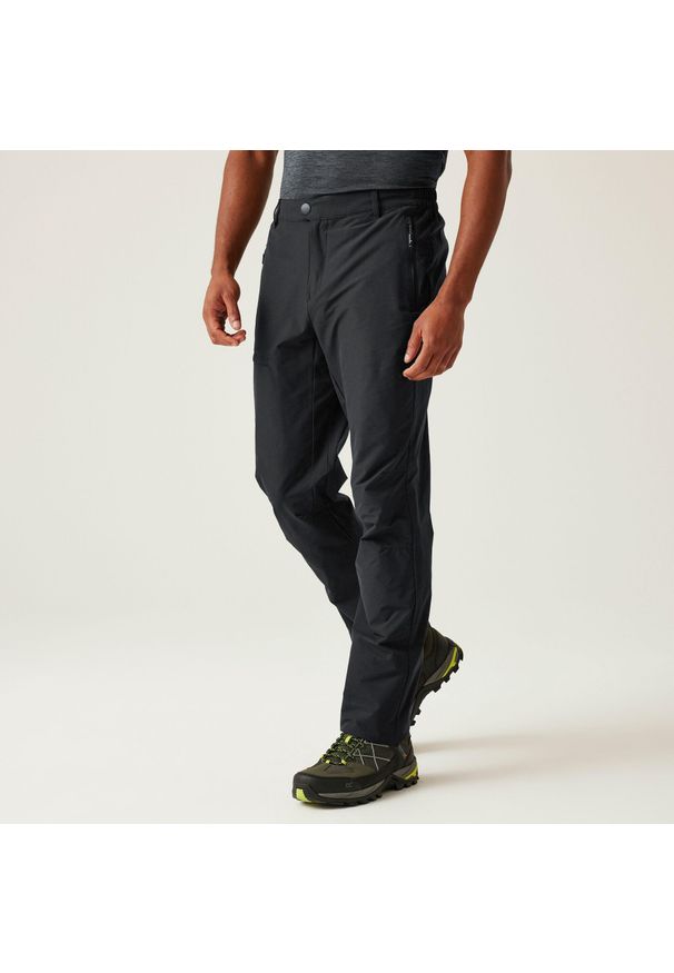 Regatta - Męskie spodnie trekkingowe Highton II. Kolor: czarny. Materiał: materiał. Sezon: lato. Sport: turystyka piesza