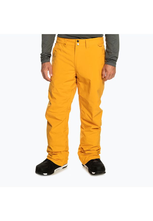 Spodnie snowboardowe męskie Quiksilver Estate. Kolor: żółty. Sezon: zima. Sport: snowboard