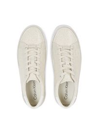 Calvin Klein Sneakersy Flatform Cupsole Lace Up-Epi Mn HW0HW01670 Biały. Kolor: biały. Materiał: skóra