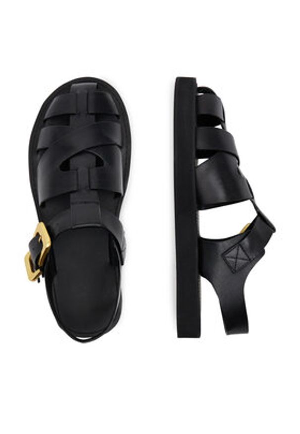 Gino Rossi Sandały LOCK-CS882-HM-01 Czarny. Kolor: czarny. Materiał: skóra