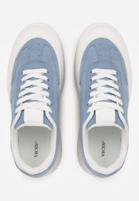 Born2be - Niebieskie Sneakersy VICES na Platformie w Stylu lat 90. Donah. Kolor: niebieski. Sezon: lato. Obcas: na platformie #9