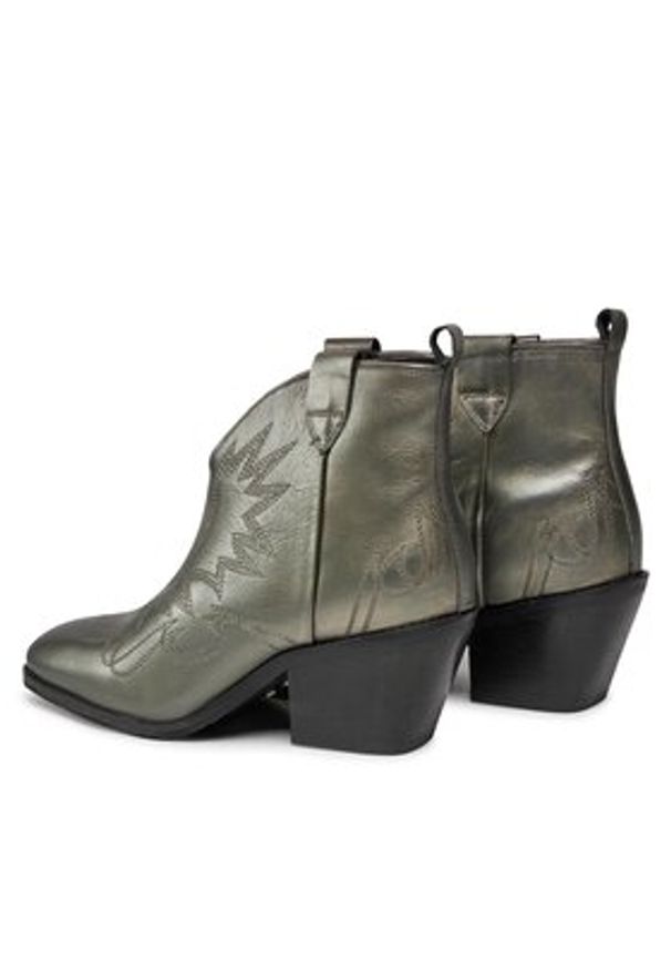 Bronx Kowbojki Western 47499-M Zielony. Kolor: zielony. Materiał: skóra