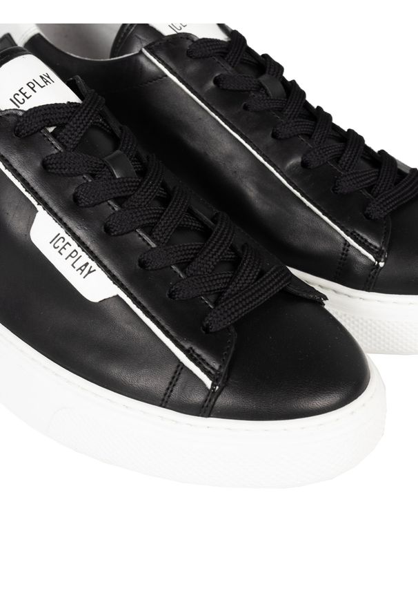 Ice Play Sneakersy | TENDER001M3L1 | Mężczyzna | Czarny. Okazja: na co dzień. Nosek buta: okrągły. Kolor: czarny. Materiał: tkanina, skóra. Sezon: lato