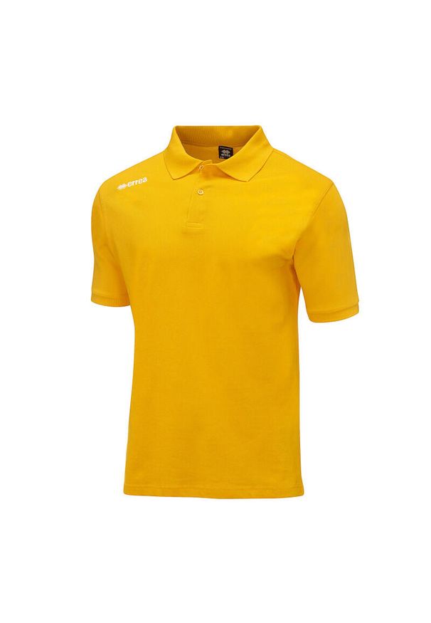 Polo ERREA Team. Typ kołnierza: polo. Kolor: żółty. Materiał: bawełna. Sport: piłka nożna