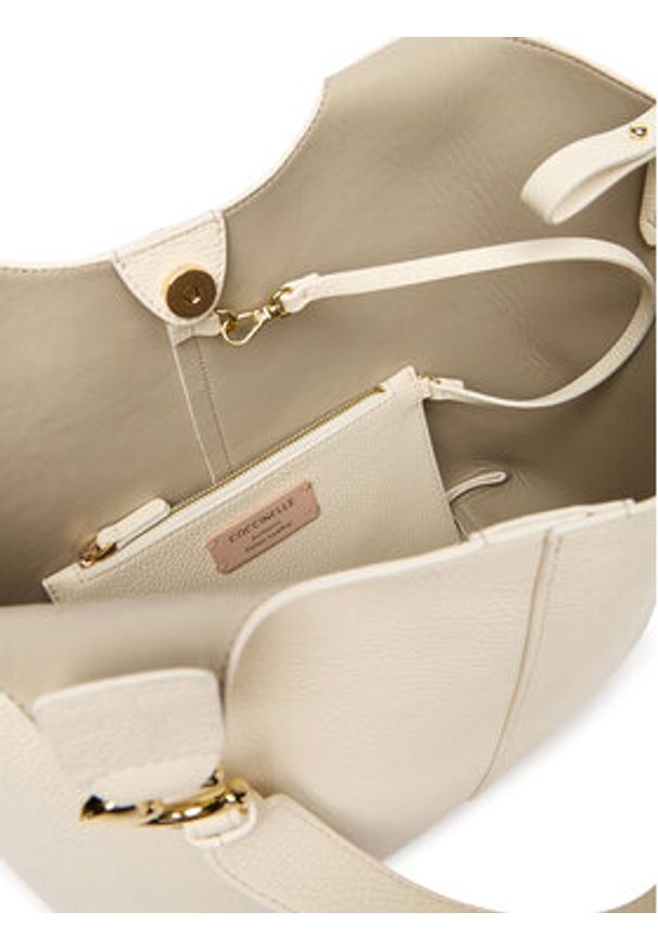 Coccinelle Torebka SHA Coccinelle C-Easy E1 SHA 11 02 01 Écru. Materiał: skórzane