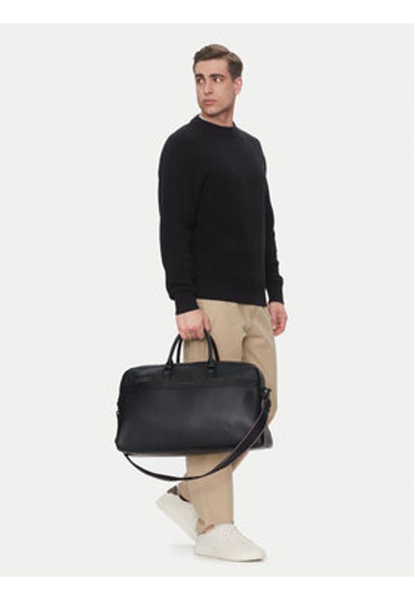 TOMMY HILFIGER - Tommy Hilfiger Torba Th Corp Duffle AM0AM13353 Czarny. Kolor: czarny. Materiał: skóra