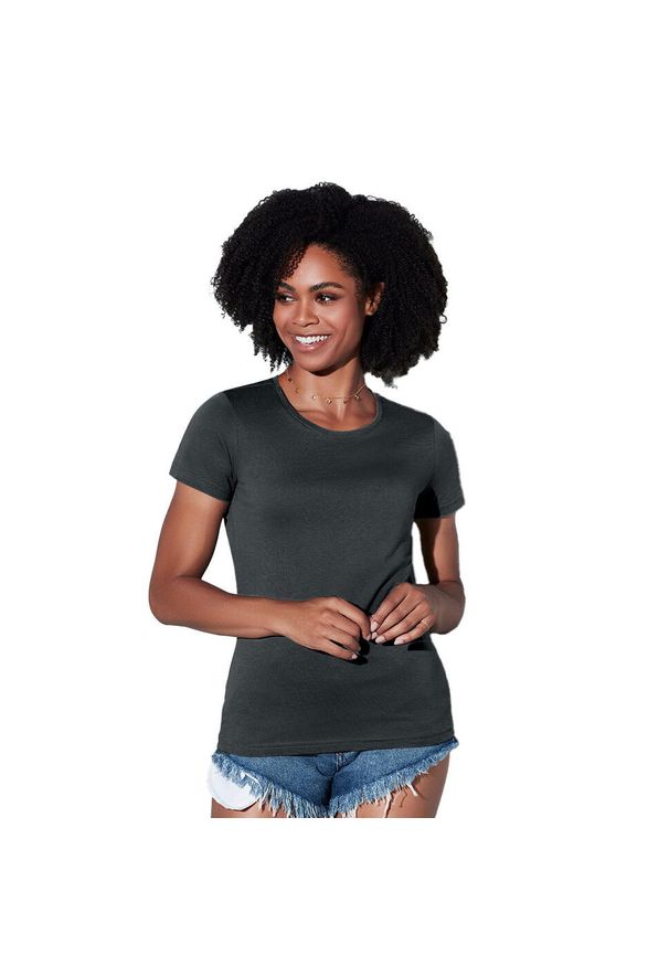 Stedman - Koszulka Damska Classic Heather Organic Fitted T-shirt. Kolor: szary