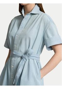 Polo Ralph Lauren Sukienka koszulowa 211935155001 Błękitny Regular Fit. Typ kołnierza: polo. Kolor: niebieski. Materiał: bawełna