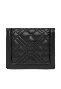 Love Moschino - LOVE MOSCHINO Mały Portfel Damski JC5601PP1NLA000B Czarny. Kolor: czarny. Materiał: skóra