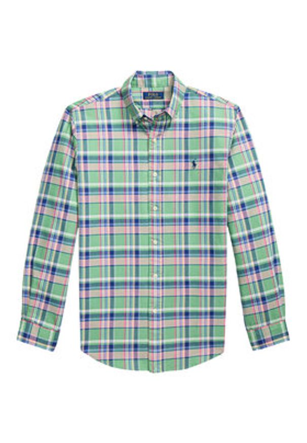 Polo Ralph Lauren Koszula 710922273007 Kolorowy Custom Fit. Typ kołnierza: polo. Materiał: bawełna. Wzór: kolorowy