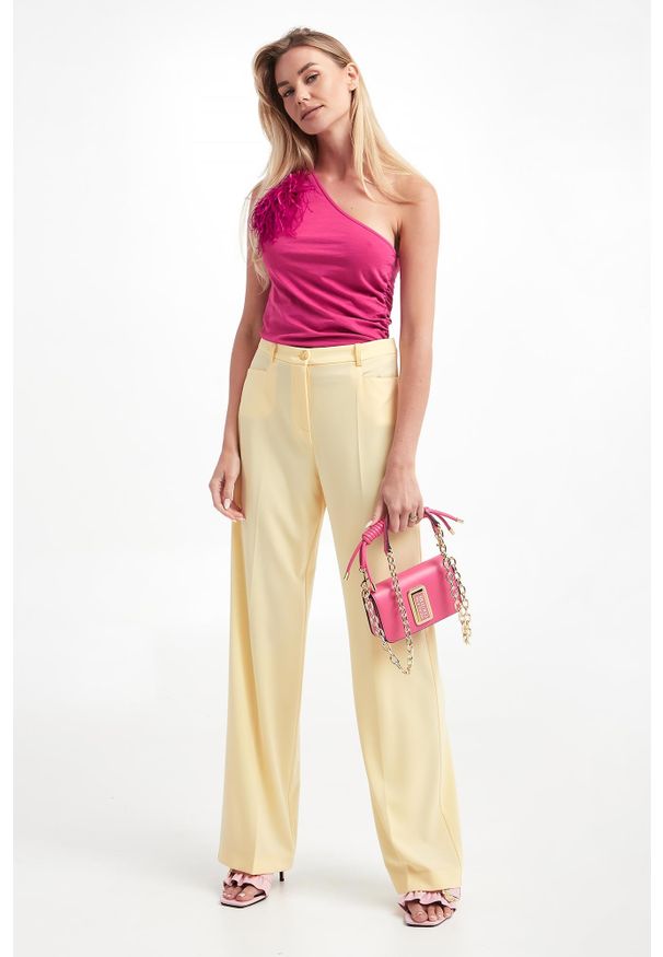 Patrizia Pepe - Top damski z broszką PATRIZIA PEPE