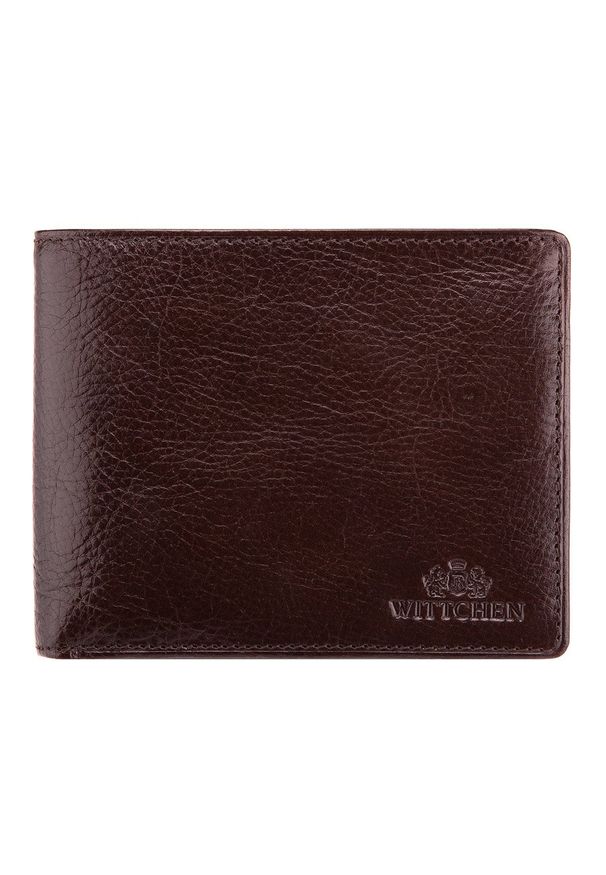 Wittchen - Męski portfel ze skóry z rozkładanym panelem. Kolor: brązowy. Materiał: skóra