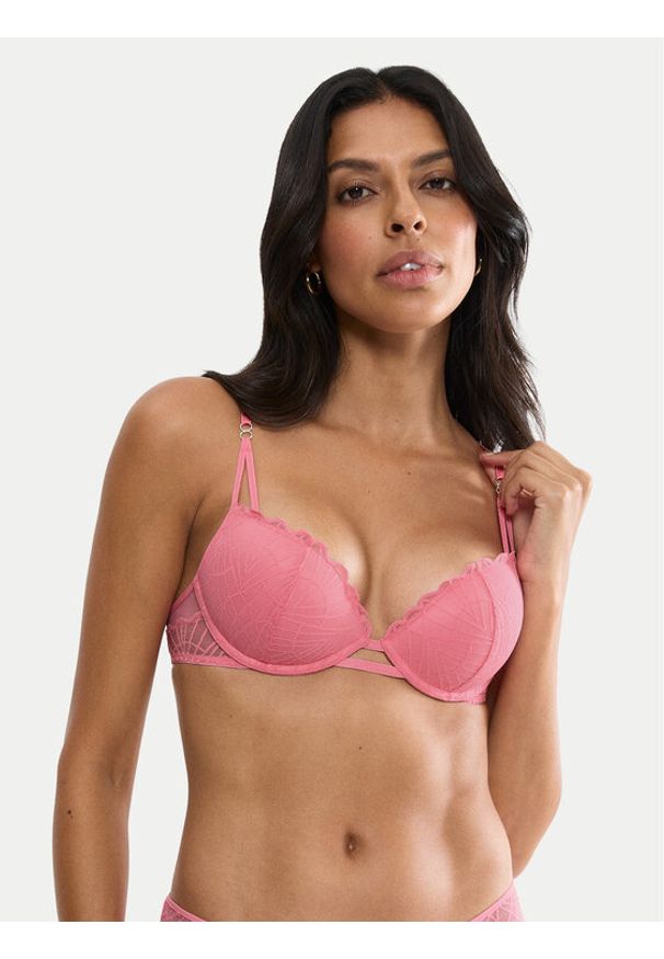 Triumph Biustonosz z fiszbiną That Night In Vegas 10224875 Różowy. Kolor: różowy. Materiał: syntetyk
