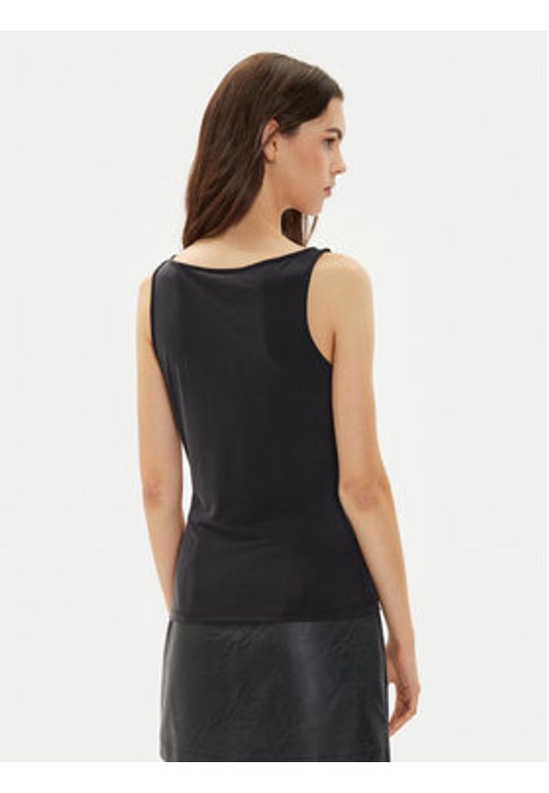 Pieces Top Anora 17148788 Czarny Regular Fit. Kolor: czarny. Materiał: syntetyk