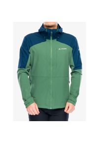 Kurtka softshell męska Vaude Elope Wind Jacket. Kolor: zielony. Materiał: softshell