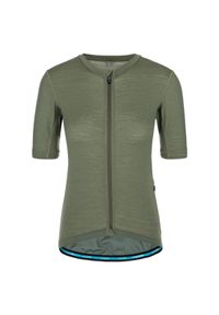 Damska koszulka kolarska z merynosów Kilpi Mearil. Kolor: zielony. Materiał: nylon. Sport: kolarstwo #1