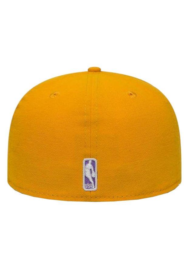 Czapka z daszkiem męska New Era Los Angeles Lakers NBA Basic Cap. Kolor: żółty. Materiał: poliester