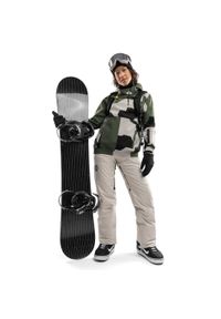 SIROKO - Kurtka snowboardowa damska W1-W Snowy. Kolor: wielokolorowy, brązowy, zielony. Materiał: softshell, materiał. Sezon: zima. Sport: snowboard #2