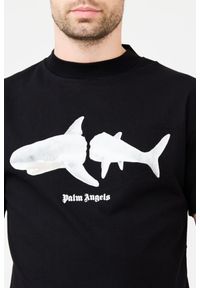 PALM ANGELS Czarny t-shirt White Shark. Kolor: czarny #5