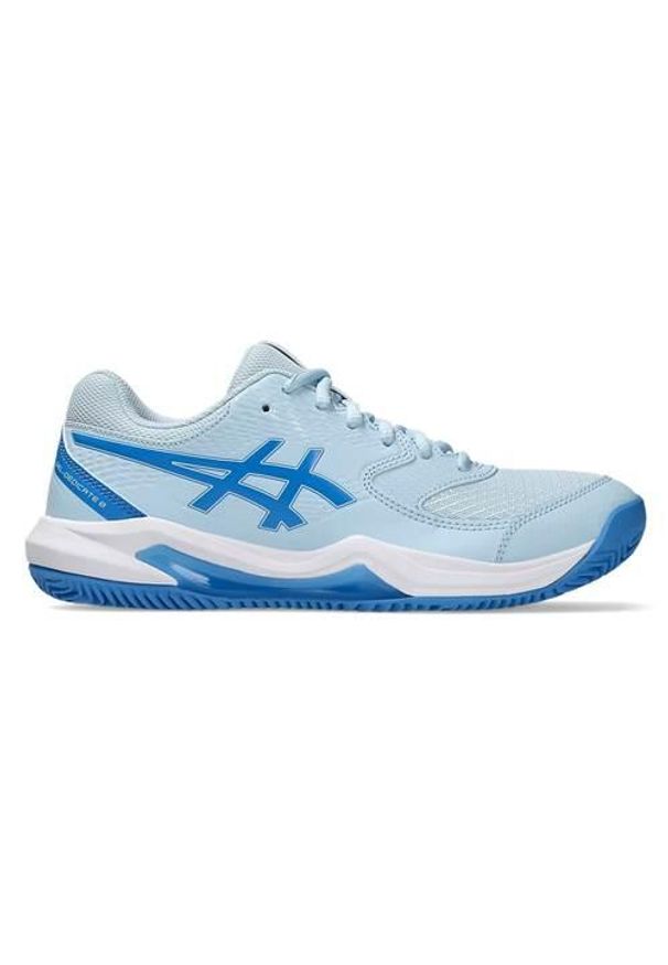 Buty do tenisa damskie Asics Gel Dedicate 8. Zapięcie: sznurówki. Kolor: niebieski. Materiał: materiał, syntetyk, tkanina. Szerokość cholewki: normalna. Sport: tenis