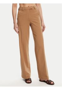 Silvian Heach Spodnie materiałowe Liovica GPP25421PA Beżowy Wide Leg. Kolor: beżowy. Materiał: bawełna