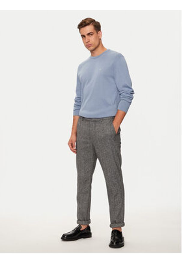 TOMMY HILFIGER - Tommy Hilfiger Chinosy Denton MW0MW36699 Szary Slim Fit. Kolor: szary. Materiał: wełna
