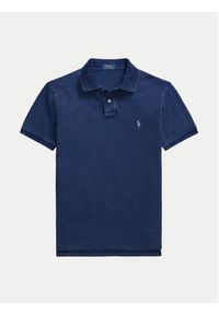 Polo Ralph Lauren Polo 710970581001 Granatowy Slim Fit. Typ kołnierza: polo. Kolor: niebieski. Materiał: bawełna
