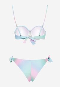 Born2be - Jasnoniebieskie Wiązane Bikini Biustonosz z Marszczeniem i Majtki Figi Kinitia. Kolor: niebieski #5