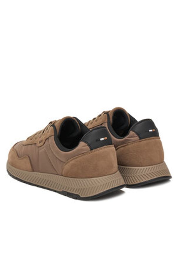 BOSS Sneakersy Titanium 50552895 Beżowy. Kolor: beżowy. Materiał: materiał