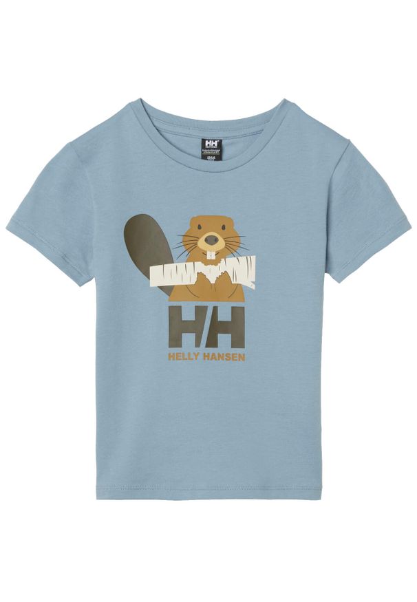 Koszulka dla dziecka Helly Hansen Graphic. Kolor: niebieski