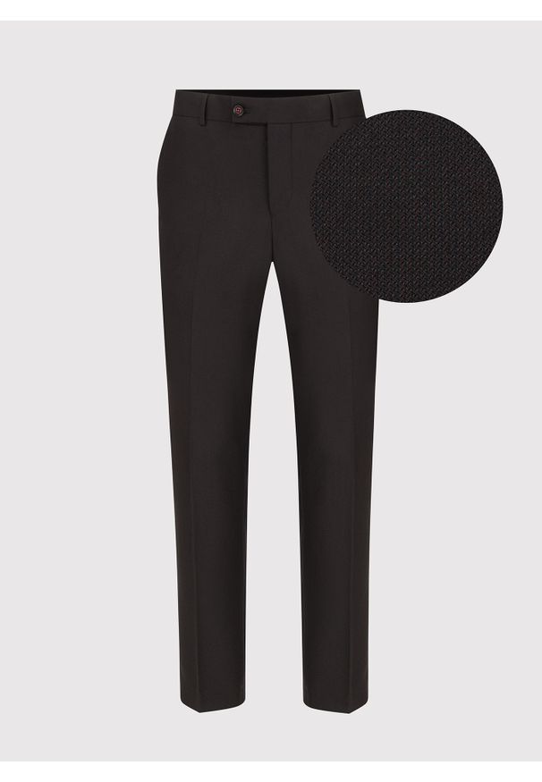 Pako Lorente - PAKO LORENTE – Brązowe spodnie smokingowe. Kolor: brązowy. Materiał: poliester, wełna, wiskoza, elastan