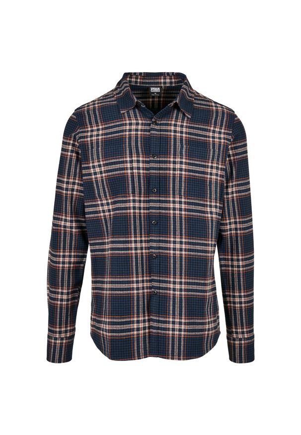 Bluza Urban Classics checked campus. Kolor: niebieski, wielokolorowy, pomarańczowy