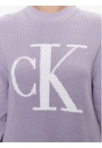 Calvin Klein Jeans Sweter J20J221347 Fioletowy Regular Fit. Kolor: fioletowy. Materiał: bawełna #2