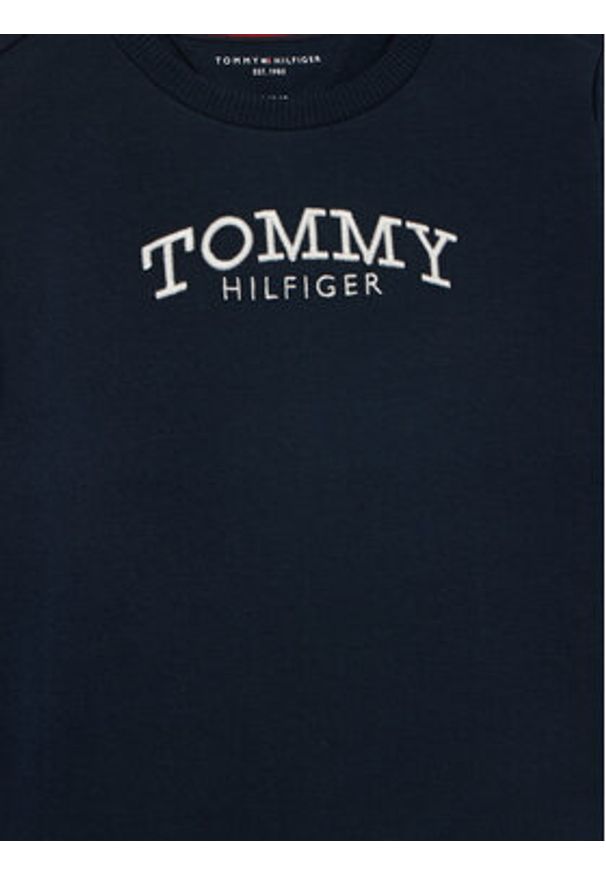 TOMMY HILFIGER - Tommy Hilfiger Dres Monotype KN0KN02162 Niebieski Wide Leg. Kolor: niebieski. Materiał: bawełna