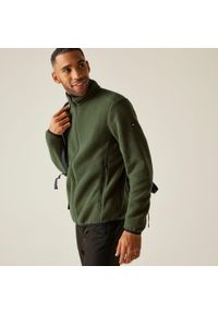Regatta - Polar męski rozsuwany Elnut. Kolor: zielony. Materiał: polar. Sport: turystyka piesza #1