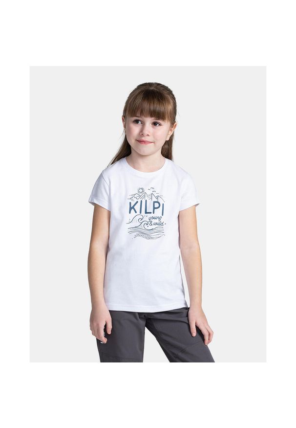 T-shirt dziewczęcy Kilpi MALGA-JG. Kolor: biały