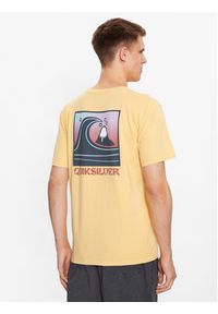 Quiksilver T-Shirt Qs Bubble Stamp EQYZT07258 Żółty Regular Fit. Kolor: żółty. Materiał: bawełna #3