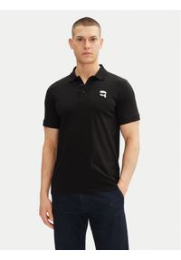 Karl Lagerfeld - KARL LAGERFELD Polo 745710 500224 Czarny Regular Fit. Typ kołnierza: polo. Kolor: czarny. Materiał: bawełna