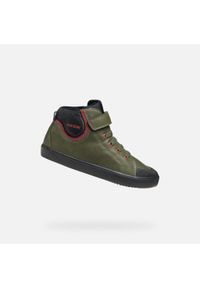 Geox - Buty GEOX J GISLI Zielony. Okazja: na co dzień. Kolor: czarny, zielony, wielokolorowy. Materiał: syntetyk, tkanina