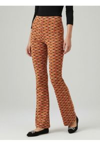 Sinsay - Legginsy flare ze wzorem geometrycznym - wielobarwny. Wzór: geometria #1