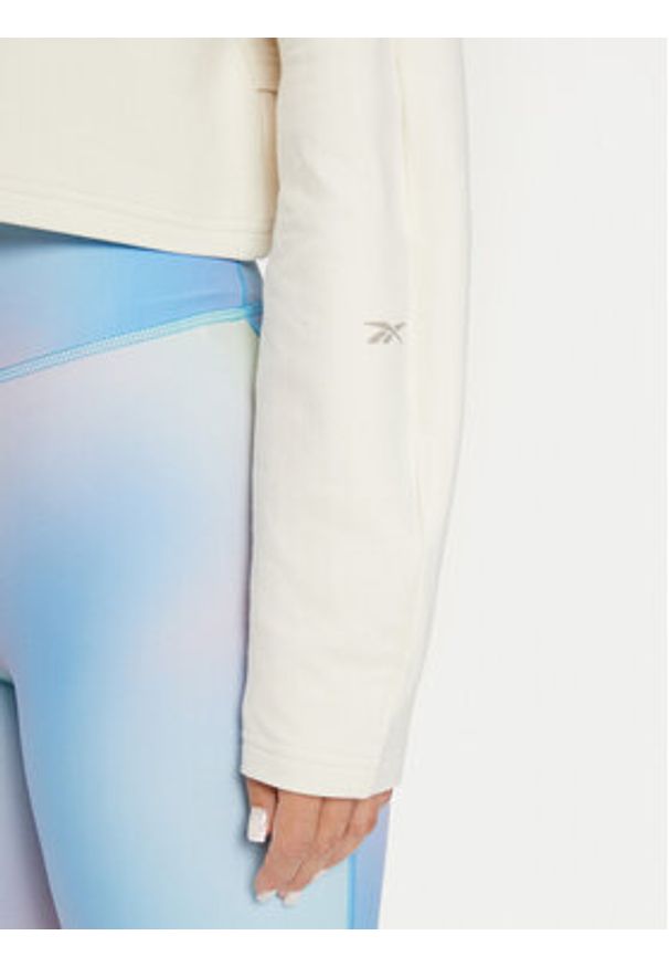 Reebok Bluza Activ Coll Dreamblend Midlayer 100076297 Écru Relaxed Fit. Materiał: bawełna