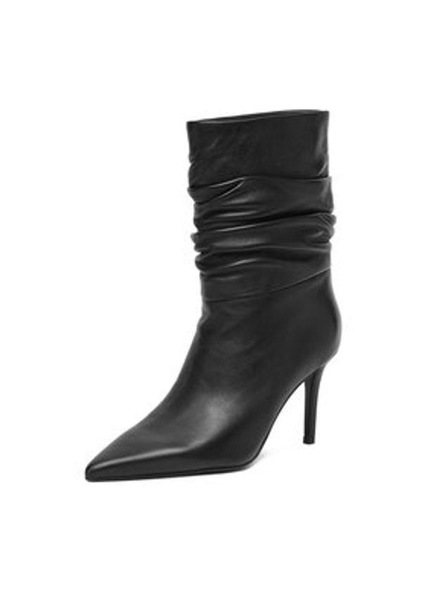 Gino Rossi Botki EO-LUNA-LT681 Czarny. Kolor: czarny. Materiał: skóra, zamsz