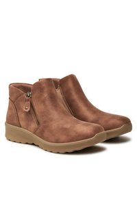 skechers - Skechers Botki Lovely Vibe 158952/MUSH Szary. Kolor: szary. Materiał: materiał