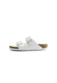Klapki unisex Birkenstock Arizona BF. Zapięcie: bez zapięcia. Kolor: biały. Materiał: syntetyk, materiał. Sezon: lato. Sport: turystyka piesza